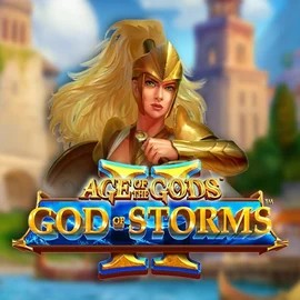 Age Of The Gods: God Of Storms 2 logo by Playtech at Cowboy Spin Casino