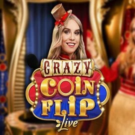 Crazy Coin Flip game by Evolution – logo hosted on Cowboy Spin Casino